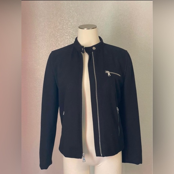 Guess Wool Biker Jacket SZ M Tall - Picture 1 of 2